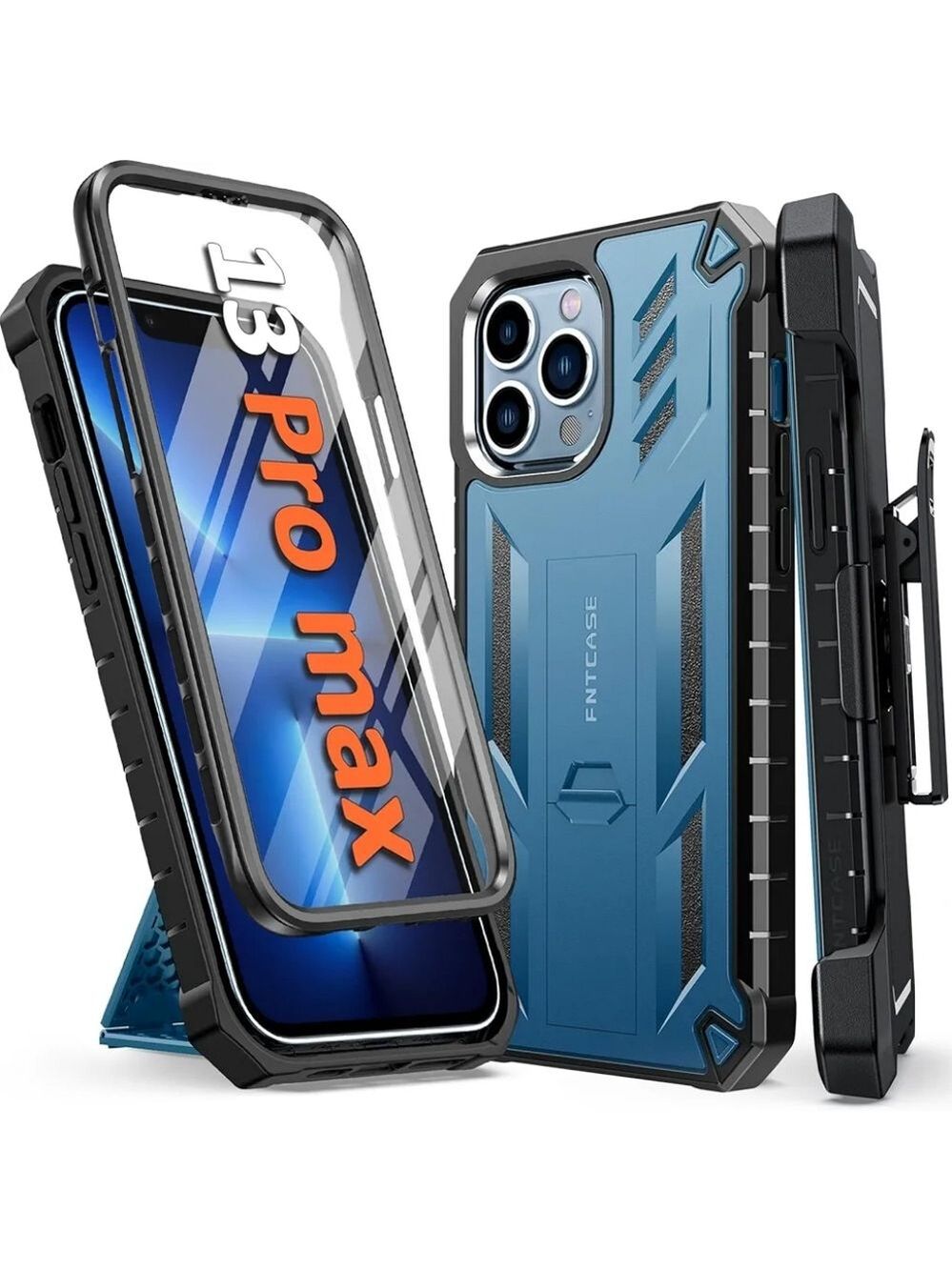 FNTCASE for iPhone 13 Pro-Max Case: Military Grade Shockproof Full Protective